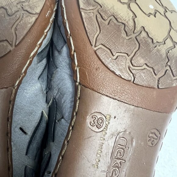 Rieker Sina Weave 78 Leather Woven SlingBack Shoes Sz 39 US 8-8.5 Anti Stress - Picture 9 of 9